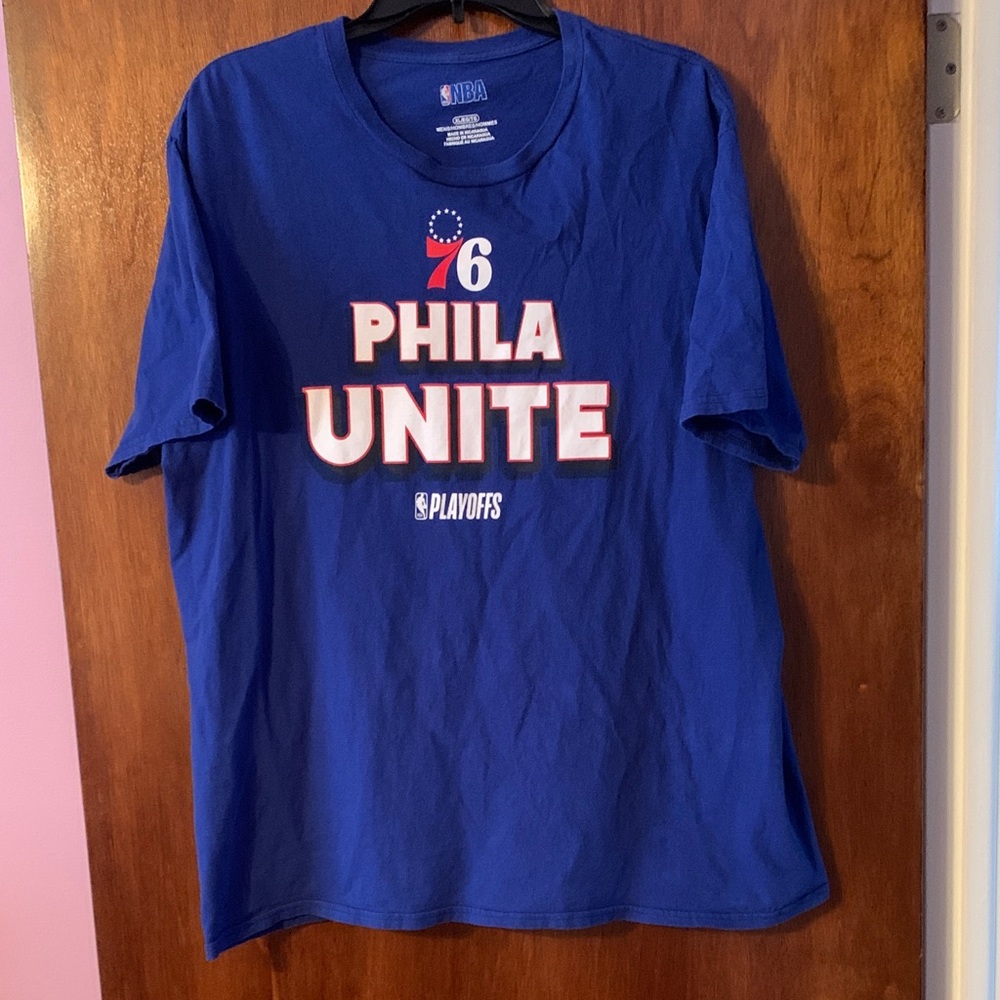 NBA Blue Phila Unite Playoffs Tee